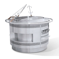 燃气圆形半扒板半烧烤炉 (电磁安全阀)